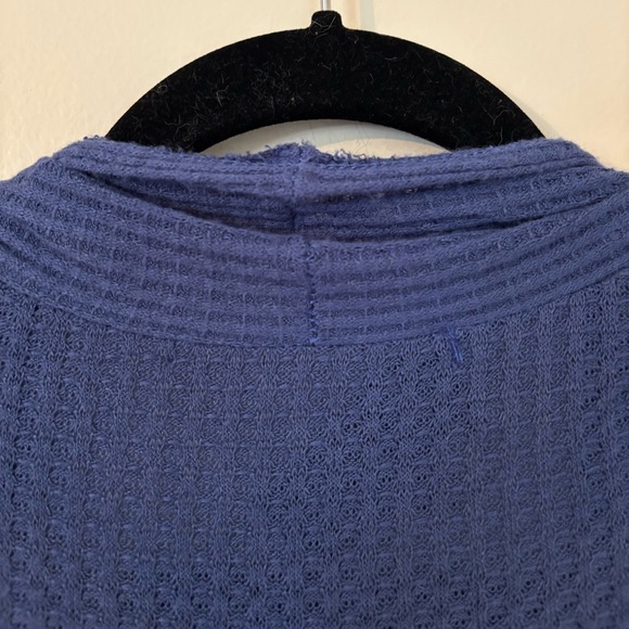 Anthropologie | Sunday in Brooklyn Blue Minnie Waffle Cardigan, Size Medium - Picture 6 of 11